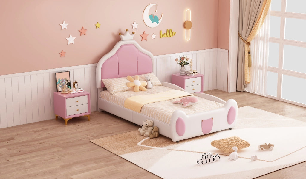 letto imbottito pelle sintetica bianco 90 x 200 cm