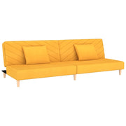 Divano letto | Sof¨¤ letto | Letto singolo a 2 Posti con 2 Cuscini Giallo in Tessuto