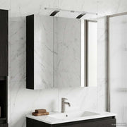 Mobiletto per specchio da bagno Rovere Nero 70 x 14,5 x 70 cm 889096