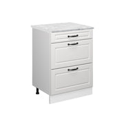 Vicco Mobiletto base per cucina Bianco casa di campagna 60 cm PL Marmo
