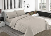 Sacco Copripiumino Piumone Letto In 100% Cotone Made Italy Vari Disegni RP - 2 Piazze - Bastoncino Beige
