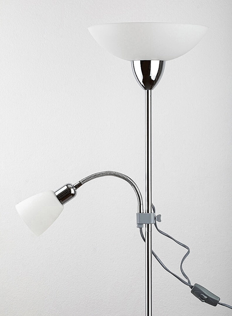 Lampada da terra Rabalux Diana cromo E27/E14 con lettura