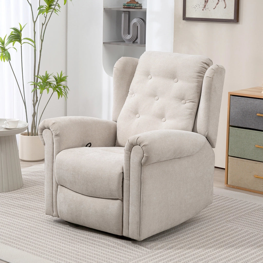 Poltrona massaggiante e riscaldante reclinabile ¨C zephmum ¨C beige