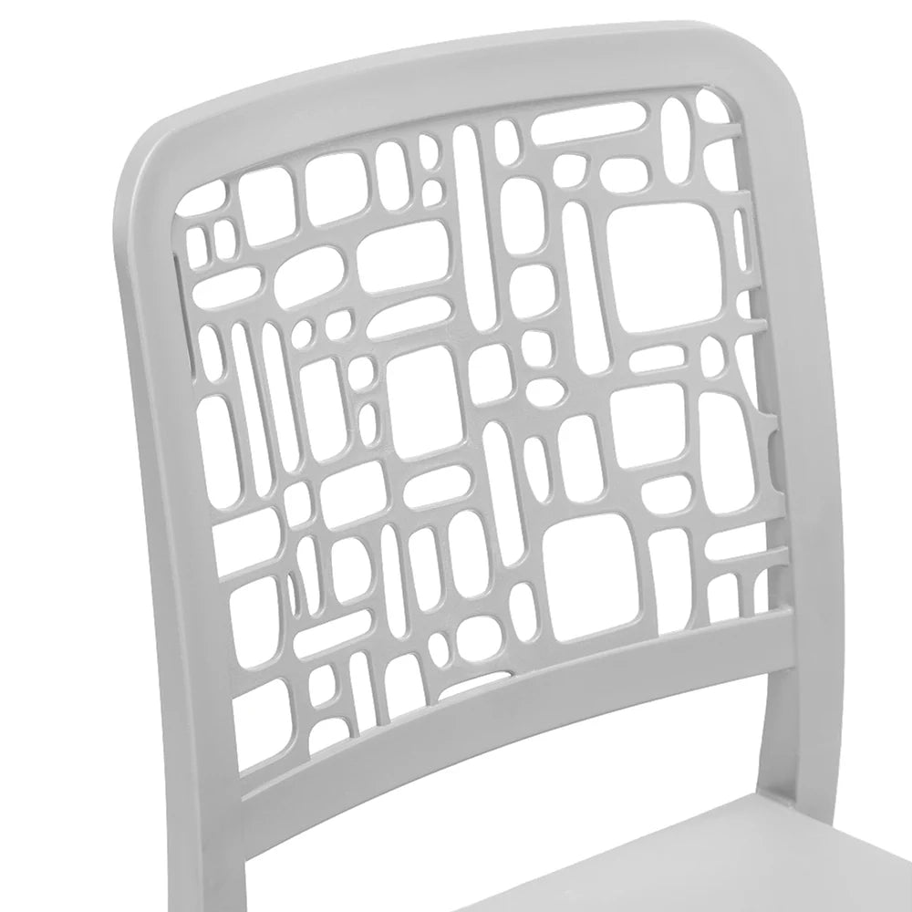 Sedia in polipropilene MEDEA, impilabile, resistente ai raggi UV, design moderno, ideale per sala da pranzo, cucina, sala d’attesa, bar, ristoranti o giardino, colore Bianco
