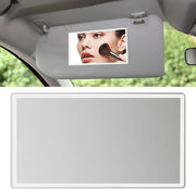 Specchio auto con apertura solare HD per trucco - specchio retrovisore universale - in acciaio inossidabile - specchio cosmetico - autoadesivo - per auto