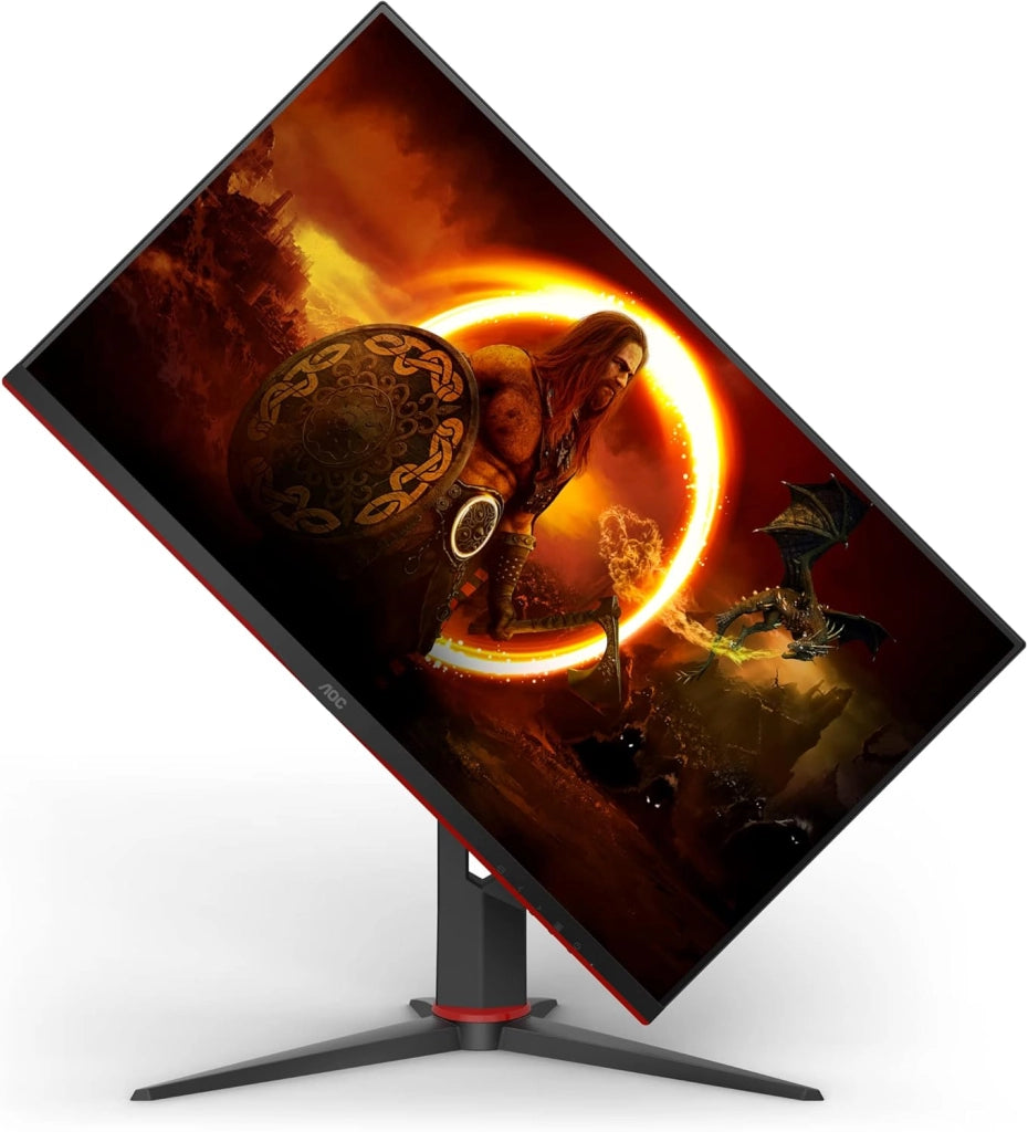 27G2/BK, Display da gioco Full HD da 68.6 cm (27 pollici) (HDMI, DisplayPort, Free-Sync, tempo di reazione 1 ms, 144 Hz, 1920 x 1080), Nero/Rosso