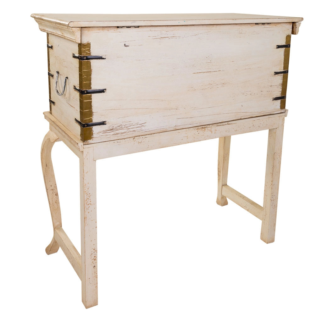 Baule alto in legno marrone 90x41x90h