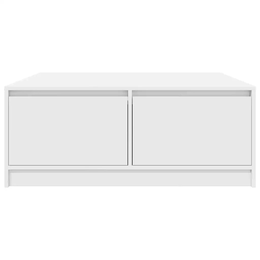 vidaXL Tavolino da Salotto con Cassetti Bianco 100x100x40 cm