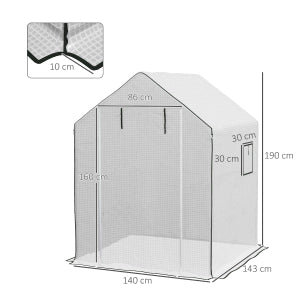 TELO SERRA Rinforzato 140 x 143 x 190 cm in plastica bianca