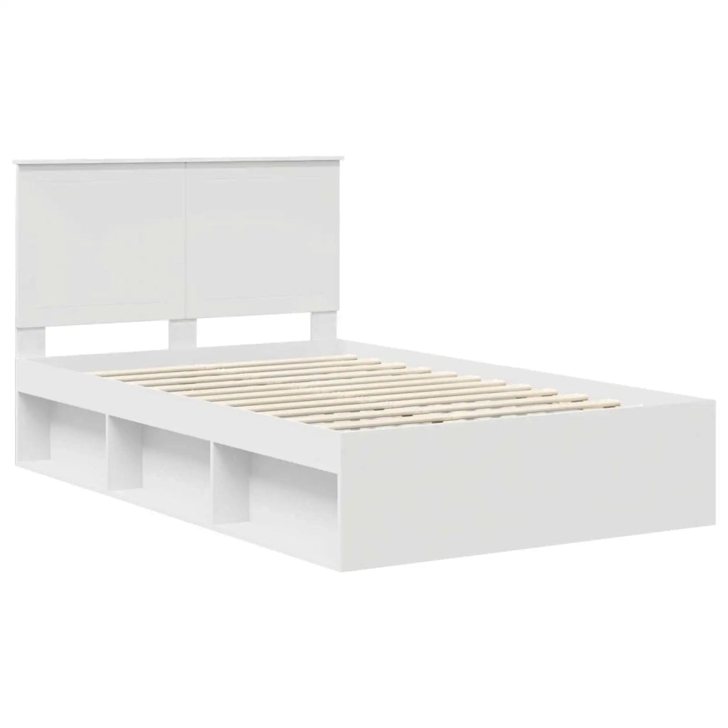 Struttura del letto Bianco 120 x 200 cm Pino massello