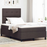 Letto a molle con testiera Marrone Scuro 120 x 190 cm Tessuto 3339374