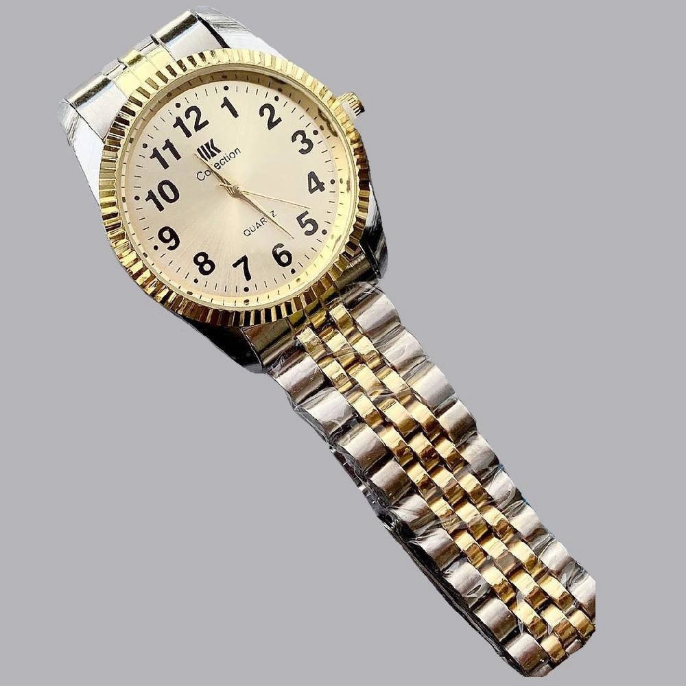 Trade Shop - Orologio Da Polso Ik Collection Uomo Analogico Quarzo Dorato Silver Fondo Dorato -