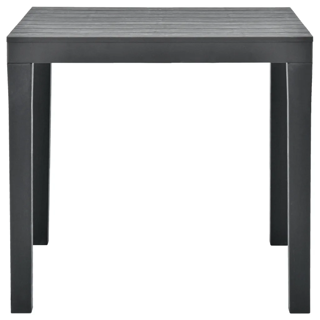 Tavolo da Giardino Antracite 78x78x72 cm in Plastica cod mxl 34274
