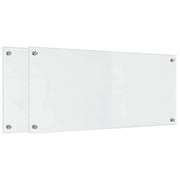 Set di 2 paraschizzi moderni per cucina 90 x 40 cm resistenti al calore pratici in vetro temperato trasparente 02_0056300