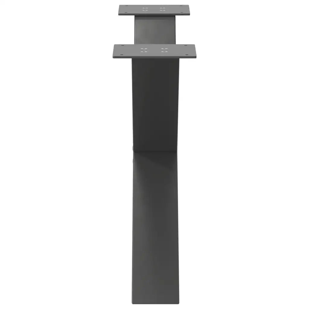 Gambe per Tavolino da Caffè a Forma di X 2 pz Antracite 70x(42-43) cm Acciaio 4012966