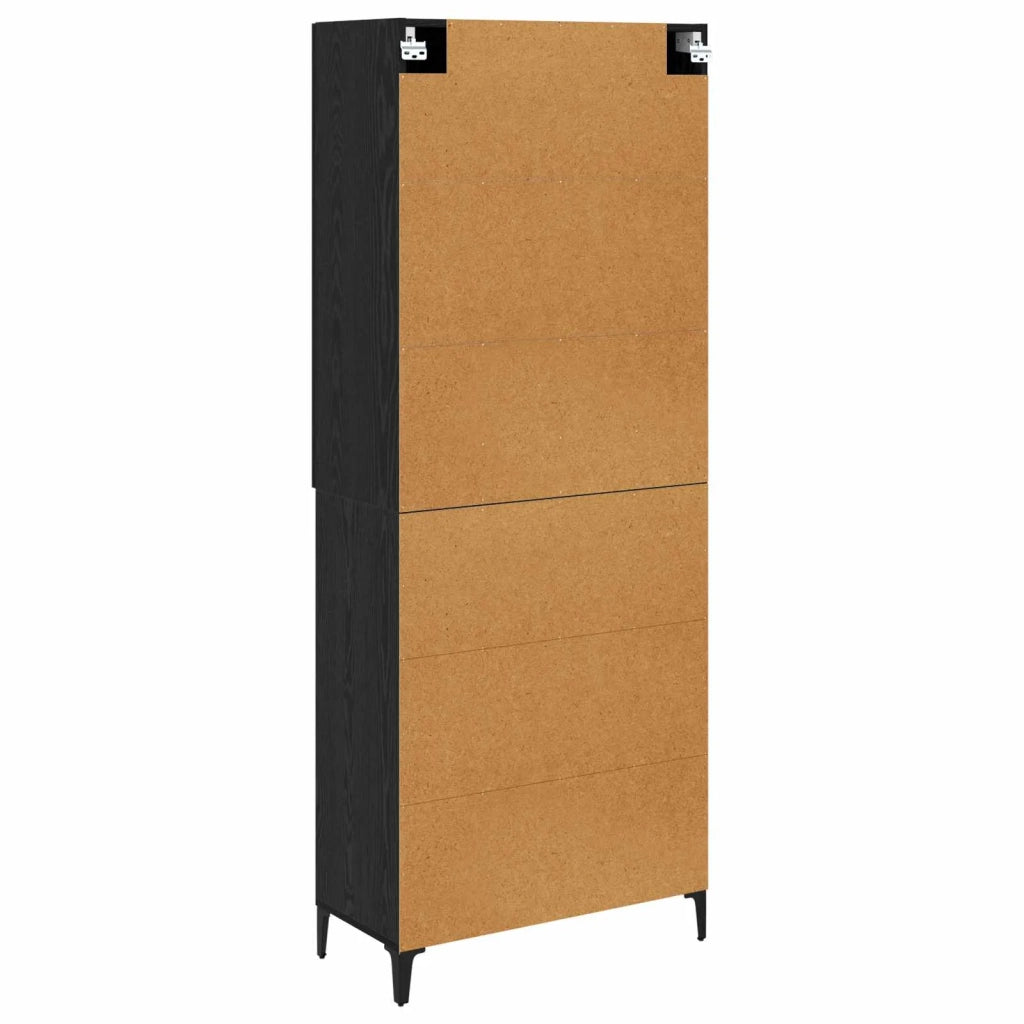 Credenza Rovere Nero 69,5 x 34 x 180 cm Legno multistrato 3416244