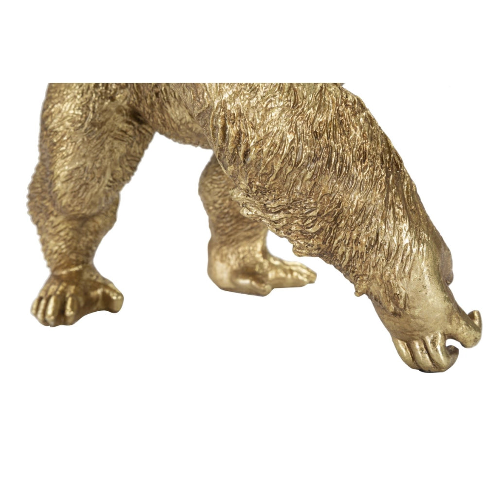 Lampada da Tavolo Gorilla 1, Oro, Poliresina, 22,5x16x40 cm, Seven Design