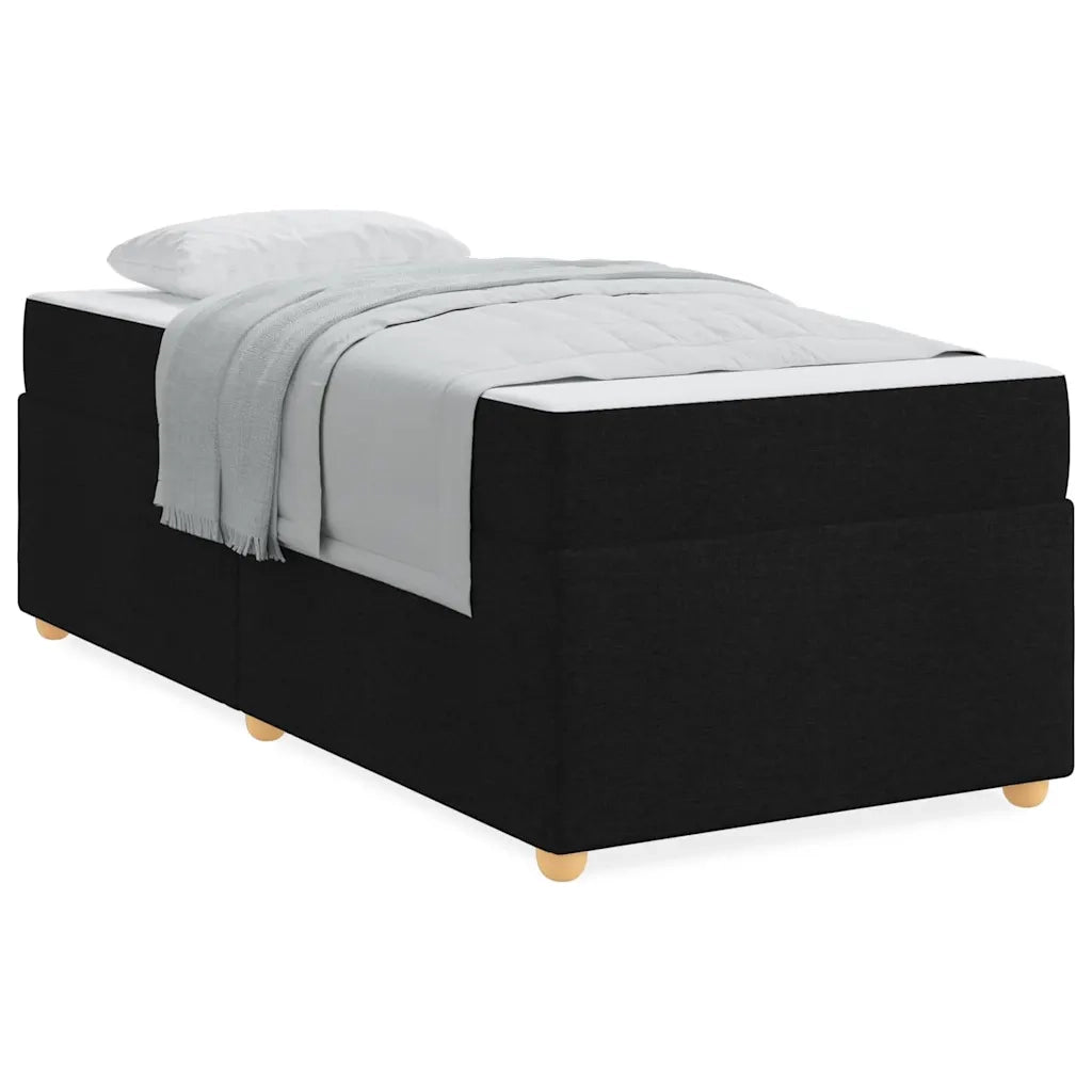 vidaXL Struttura del letto con materasso Nero 90 x 190 cm Tessuto