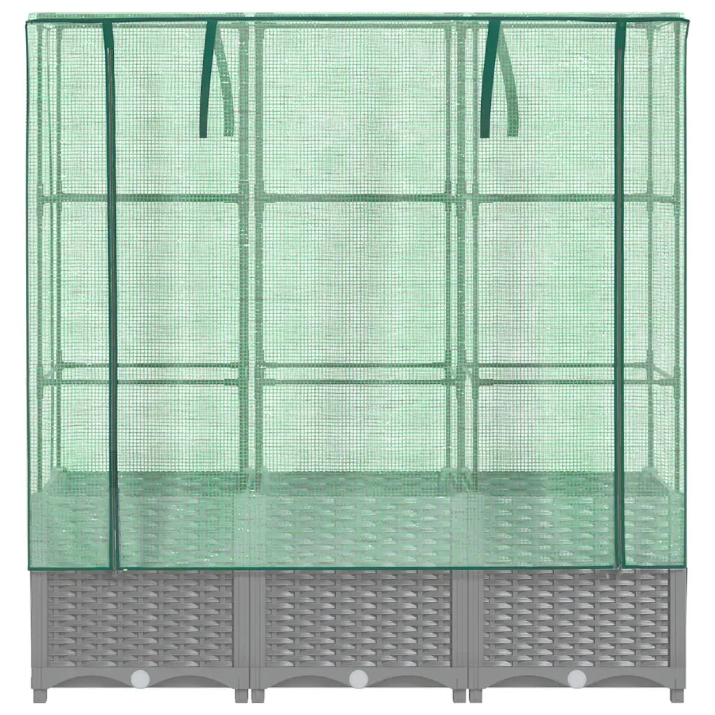 Letto Rialzato con Copertura Serra Effetto Rattan 120x40x138 cm 4015857