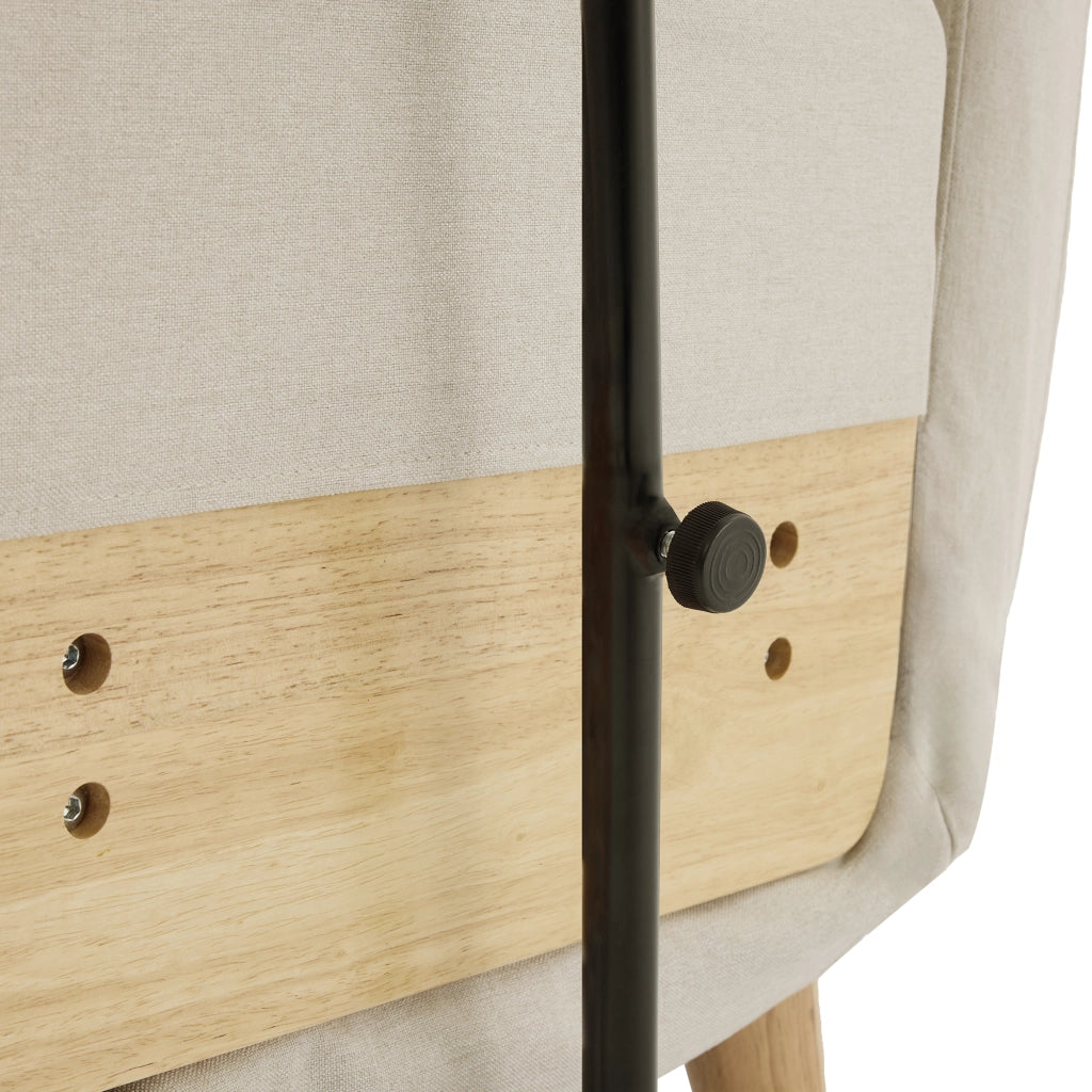 Poltrona Letto Singola 3 in 1 con Vassoio in Legno ¨C MINIMAL ¨C Imbottita, Pieghevole