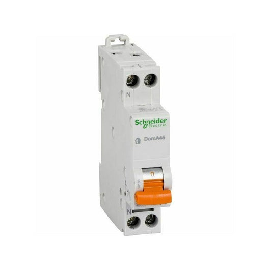 Interruttore Magnetotermico DomA45 1P+N C 6A 4500A Schneider Electric 16165