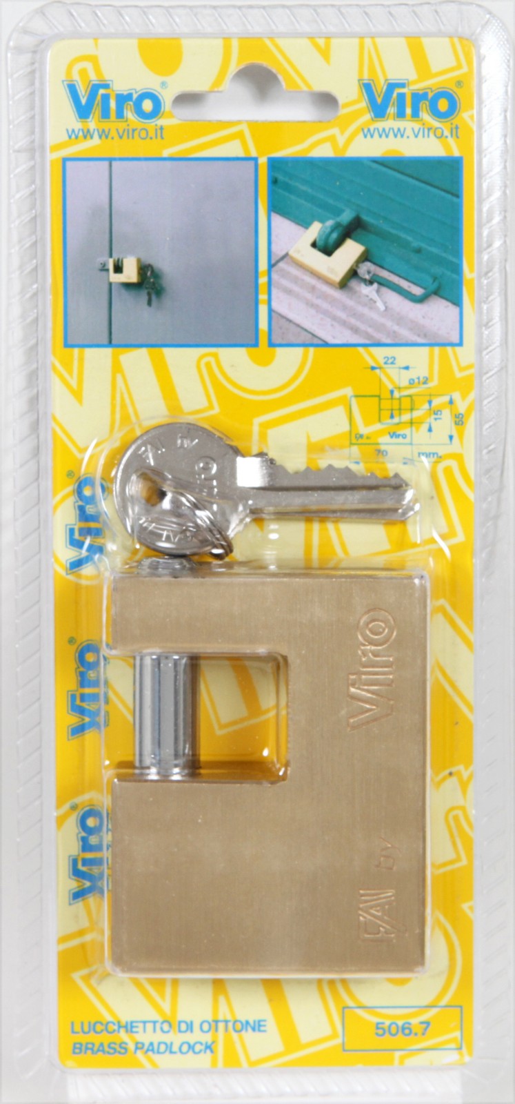 viro blister art. 505.7 lucchetto serratura mm.50 cod:ferx.2061