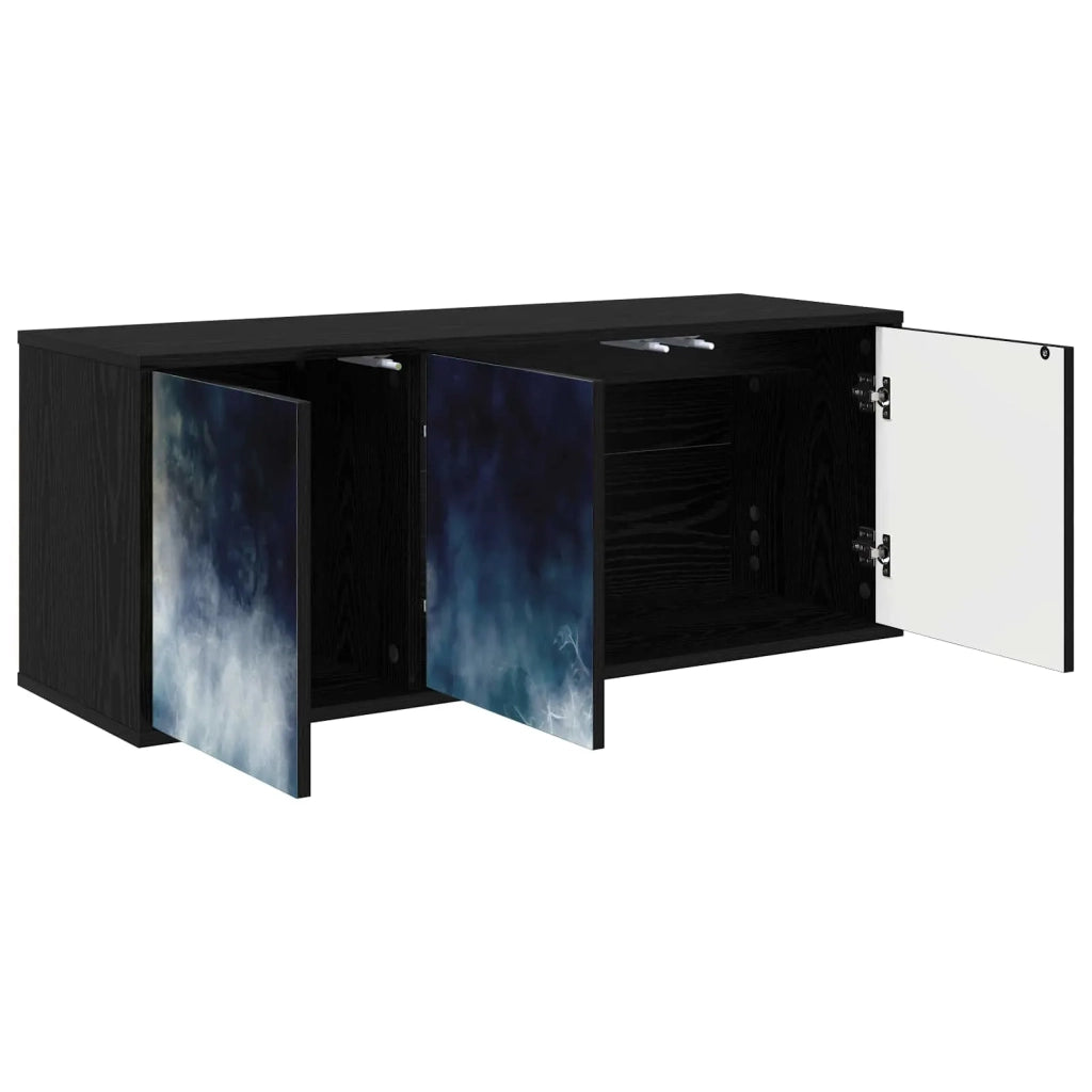 Mobile TV da Parete RAALTE 102 x 33 x 40 cm Rovere Nero 8007156