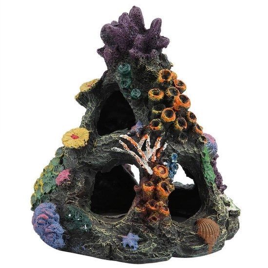 Decorazione per Acquario - Simulazione di Grotta - Forma di Roccia - Ideale per Acqua Dolce/Marina - 6,3 cm Larghezza