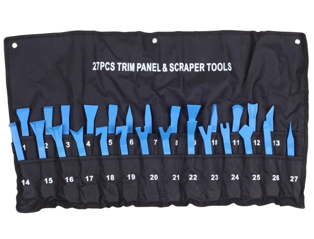 Kit 27 leve smontaggio rimozione pannelli portiere clip stereo cruscotto auto