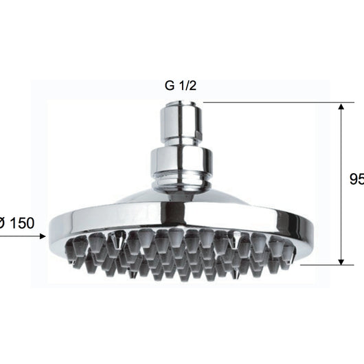 Soffione a pioggia 60 getti rain