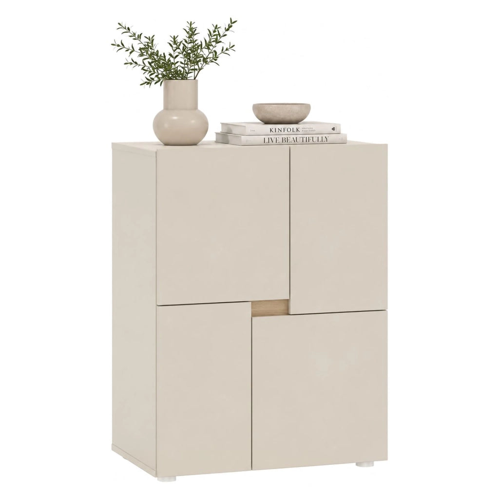 Madia Lerinito, Credenza un Ripiano, 60x42x84h cm Beige Cashmere