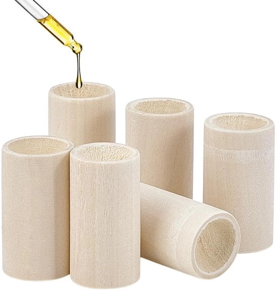 Diffusore di Aria 6 pezzi - Diffusore in Legno - Aromaterapia - Compatta - Adatta per Casa/Ufficio - Dimensioni 44x24 mm - Diffusore Aromaterapico