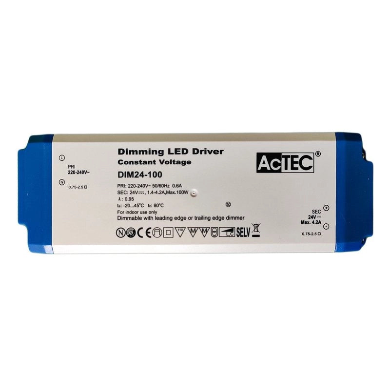 Alimentatore Dimmerabile Con Triac Dimmer Taglio di Fase DC 24V 100W Per Striscia Led 24V DIM24-100