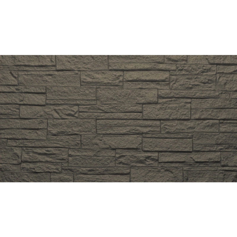 Pannello decorativo effetto pietra mattoni 3D set 12 pz 8,6 mt2 rivestimento murale in PU 120 x 60 x 2,5 Grigio Ardesia