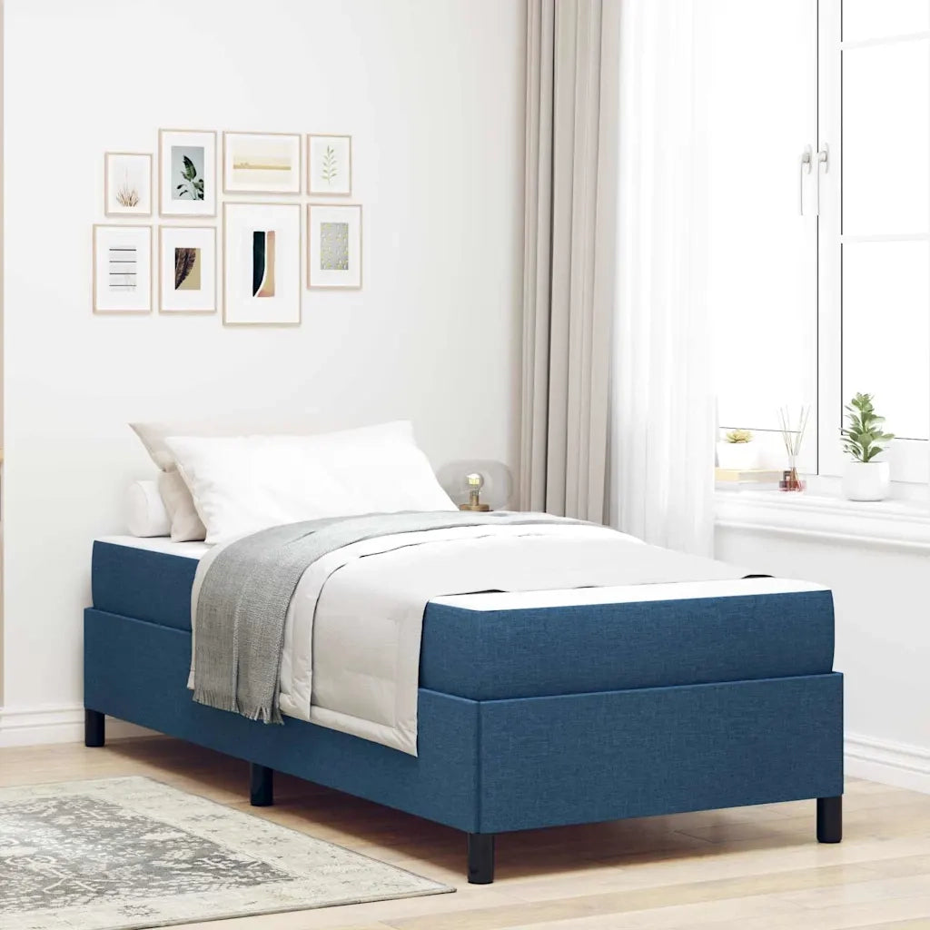 Letto a molle Blu 100 x 200 cm Tessuto 3398842