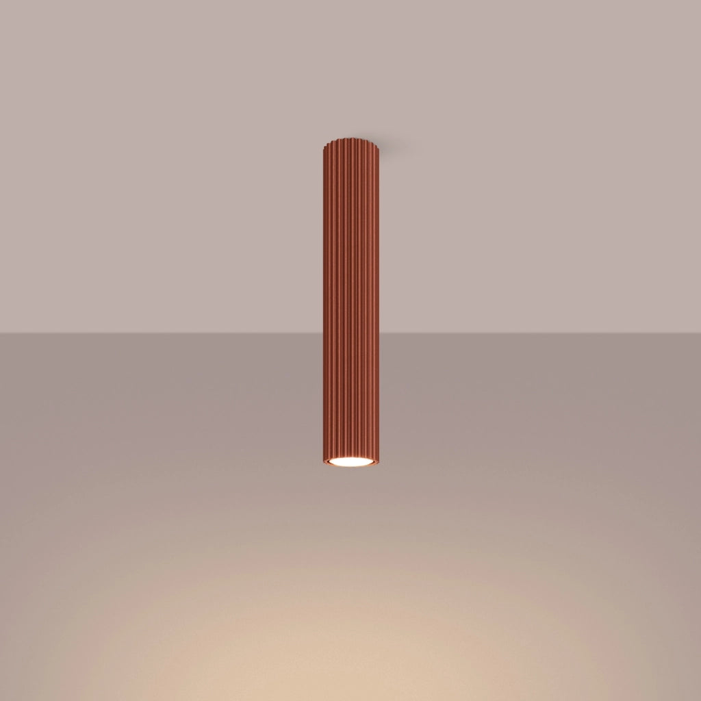 Spot soffitto GRAVIO Pure Lume rosso ocra tondo 40cm GU10