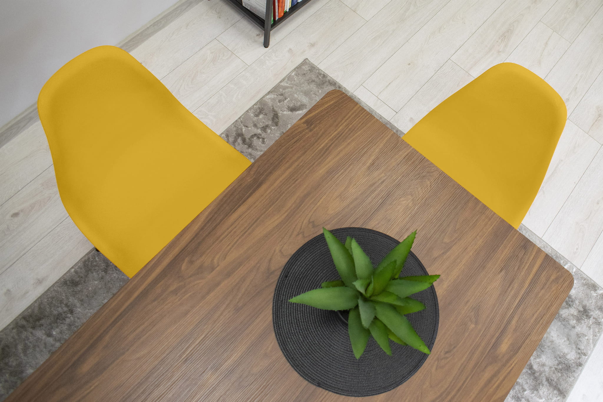 Sedia Valora OSAKA gambe nere senape per soggiorno x3