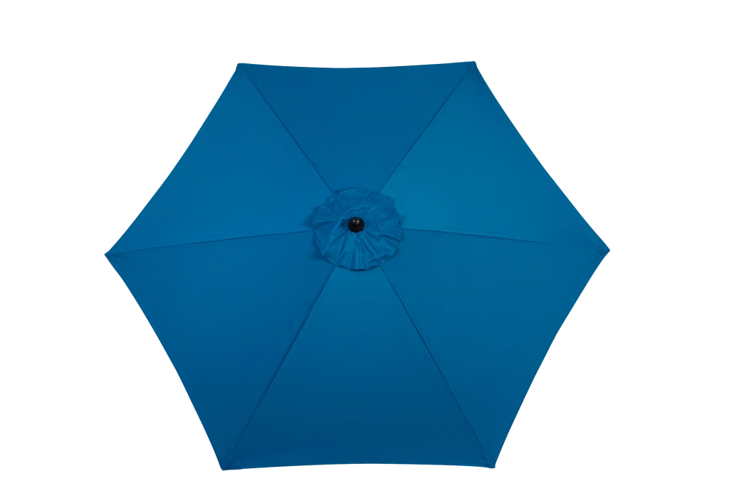 Ombrellone da giardino rettangolare a doppia faccia 9 ft con manovella; blu scuro