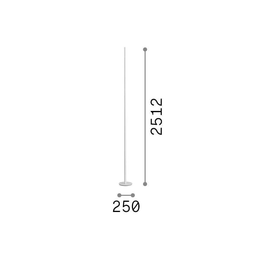 Lampada Da Terra Blade 1 Luce Led Integrato Ottone