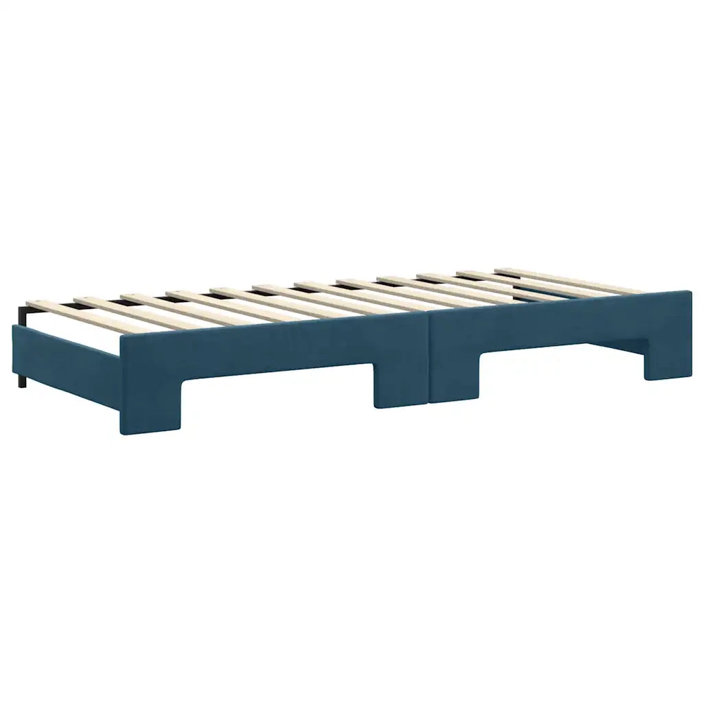 Divano Letto con Letto Estraibile-Sofa Letto-Daybed Blu 90x200 cm in Velluto 933482