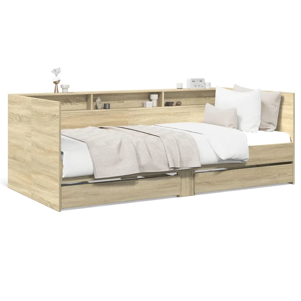 Divano Letto con Cassetti senza Materasso 100x200 cm 3280841