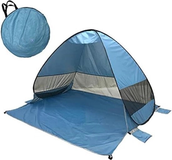 Tenda da Spiaggia XXL - Protezione UV 50+ - Tenda da Spiaggia Pop-Up - Ripiegabile - 2 a 3 Persone - Protezione UV - 190x160 cm
