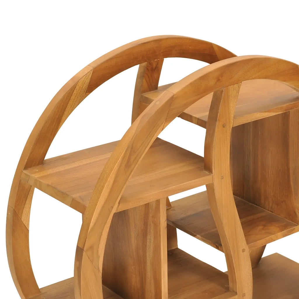 Armadietto con Mensola Yin Yang 68x26x83 cm in Legno di Teak cod mxl 43865