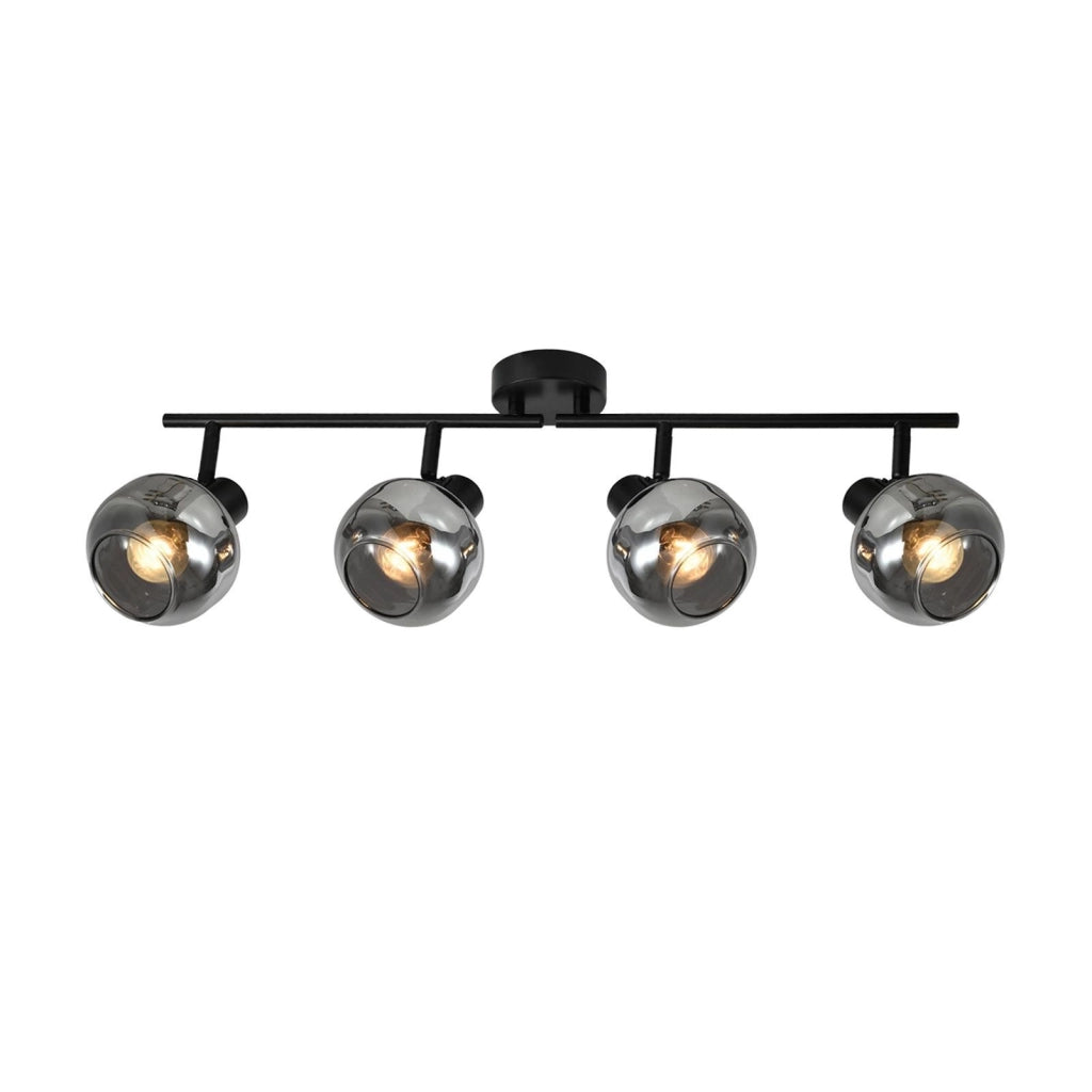ZMH Faretto da soffitto vetro grigio fumé girevoli 350° retrò per soggiorno cucina corridoio