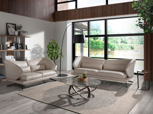 Tavolino rotondo in vetro temperato, noce e acciaio cromato