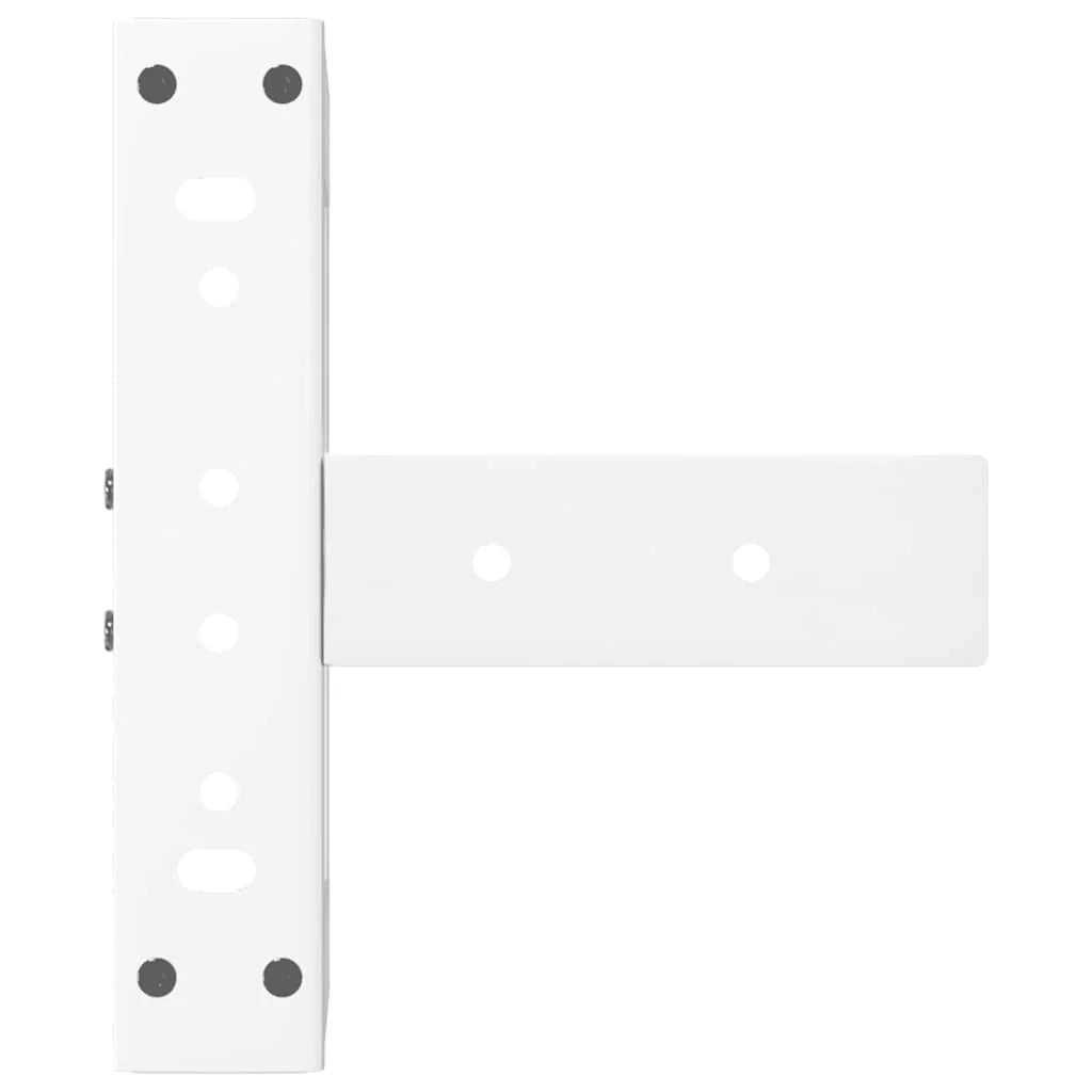 Set di 2 gambe regolabili a T per tavoli moderni 30 x 25 x 30 cm in acciaio bianco 02_0057271