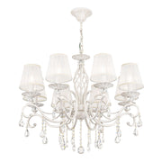 Lampadario Elegant in Metallo Grace Bianco con Oro