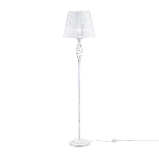 Lampada da terra Elegant in Metallo Grace Bianco con Oro