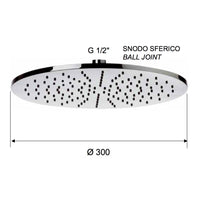 Soffione doccia minimale piatto diam. 30 cm