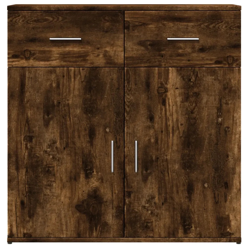 Credenza | Madia | Buffet da pranzo | Armadio da pranzo Rovere Fumo 79x38x80 cm in Legno Multistrato